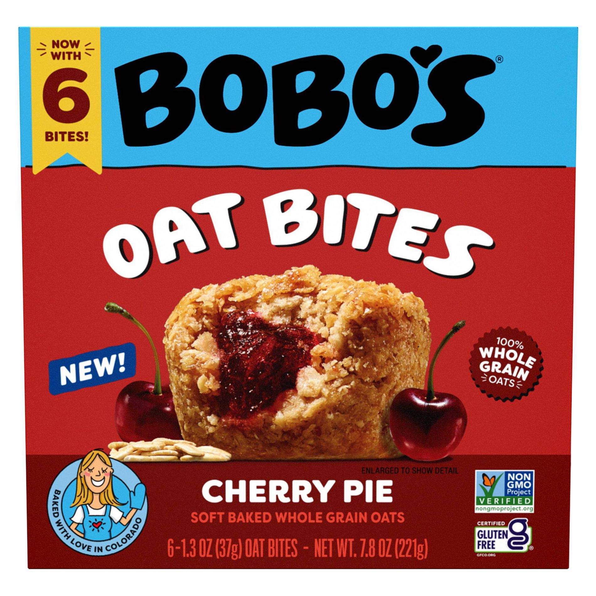 Bobo's Oat Bars Bites Cherry Pie - 7.8oz/6ct