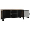 CLIHOME Industrial TV Stands And Consoles Table With 2 Mesh Metal Doors, Entertainment Center With Storage Cabinet - 4 of 4