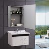 Costway Mirrored Medicine Cabinet Wall-Mounted Bathroom Storage Organizer W/Shelf Grey - 4 of 4