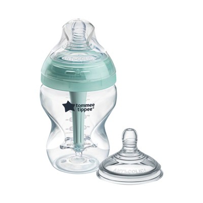 Image of Tommee Tippee Advanced Anti-Colic Bottle With Slow & Medium Flow Nipples - 9oz