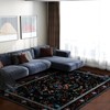 5x7ft Vintage Floral Washable Area Rug, Non-Slip Low Pile Polyester Carpet for Living Room & Bedroom - 4 of 4
