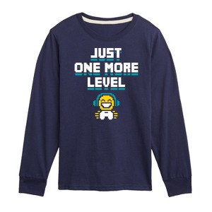 Boys' - Instant Message - Gamer Just One More Level Long Sleeve Graphic T-Shirt - 1 of 4