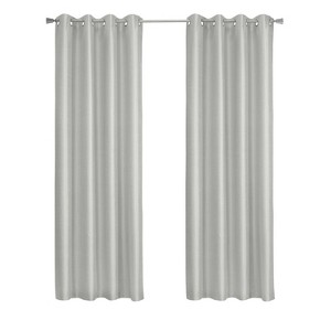 Thermaplus 100% Polyester Glacier Balance Temperature Solid Faux Silk Blackout Grommet Curtain Panel Silver - 1 of 4