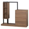 Wardrobe with 4 Drawers and 3 Shelves,Espresso - 3 of 4
