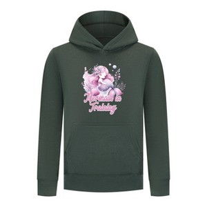 Everyday Kids Mermaid Collection Mermaid in Training Girls Pullover Hoodie – Cute Mermaid Graphic Sweatshirt - 1 of 4