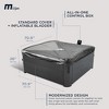 M Spa Square Bubble Massage Spa with Hard Exterior & Soft Lining Interior, 4 to 6 Person Outdoor Hot Tub with Hydro Jets, Oslo - 4 of 4