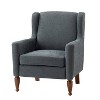 Arwid Armchair with Squared Arms and Solid Wood Legs for Living Room and Bed Room  | ARTFUL LIVING DESIGN - 2 of 4