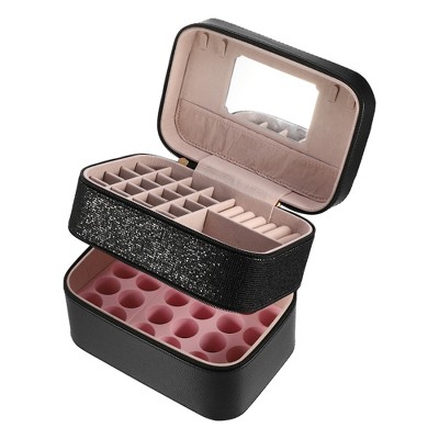 Unique Bargains Portable With 35 Bottles Slots Travel Nail Polish Storage  Bag : Target