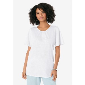 Roaman's Flutter-Sleeve Textured Tee - 1 of 2