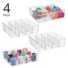 mDesign Plastic Divided Closet, Drawer Storage Bin, Multiple Sections - 2 of 4