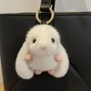 Anna-Kaci Plush Bunny Keychain with Soft Faux Fur and Gold Ring Attachment - White - 4 of 4