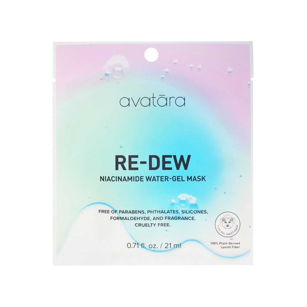 Photos - Cream / Lotion Avatara Niacinamide Water Gel Face Mask - 0.71 fl oz: Hydrating, Calming, Paraben-Free, For Sensitive Skin 