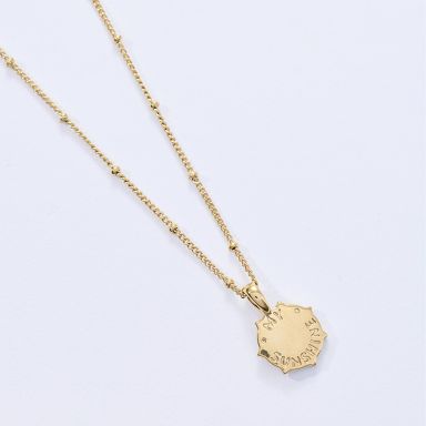 Tiny Tags 14K Ion Plated "My Sunshine" Necklace by Alexa Anglin - Gold