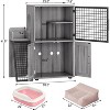 Litter Box Enclosure with Platform - Double Layer Hidden Furniture Modern Villa Cat House with Ladder, Large Cats Cabinet Indoor Washroom Cat House - 2 of 4