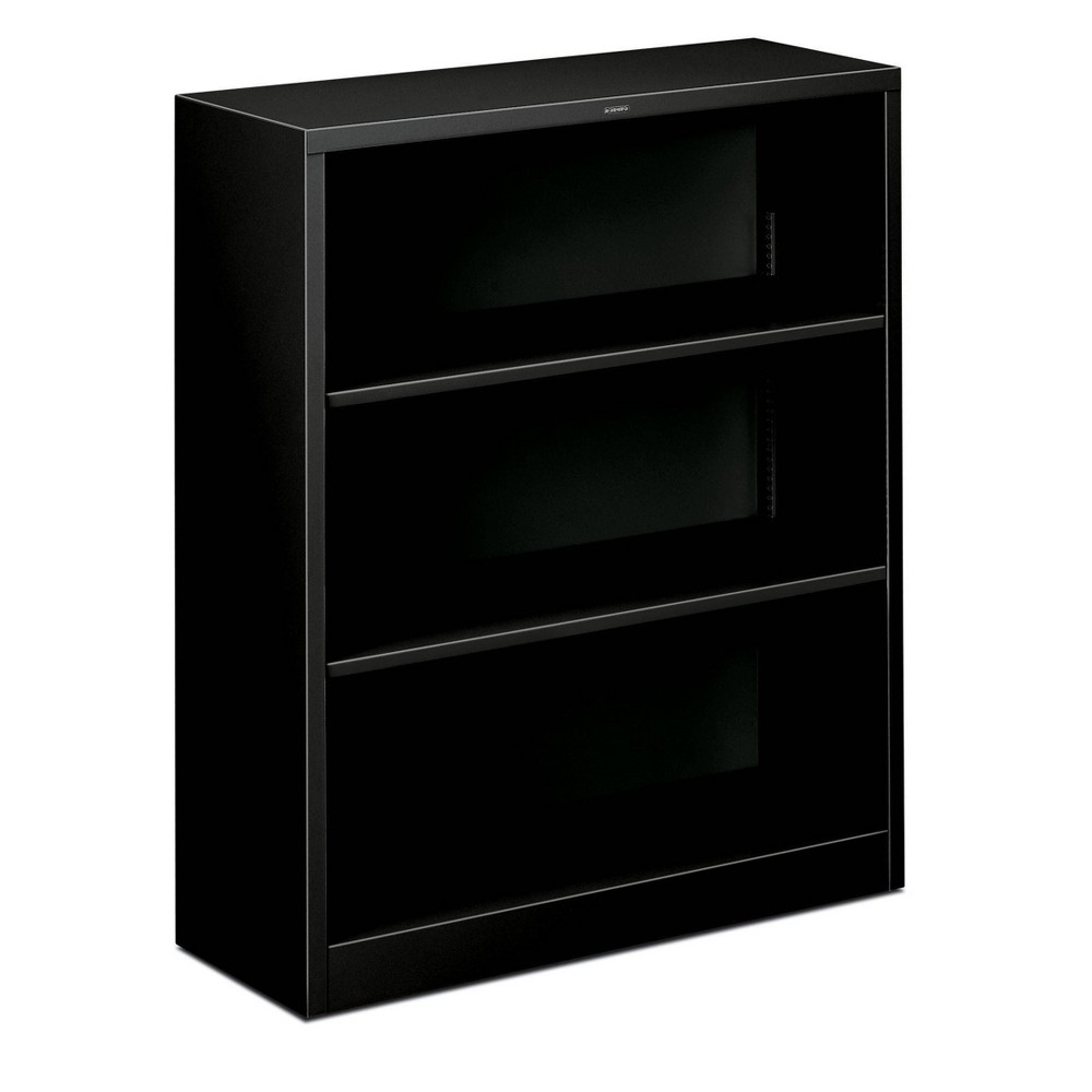 UPC 089192008087 product image for Metal Bookshelf with Three Shelves Black - HON | upcitemdb.com