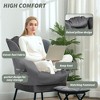 ORRD Lazy Chair with Ottoman & Side Pockets, Plush Fabric Upholstered Accent Chair, Overstuffed Comfy Lounge Chair for Living Room, Gray - 4 of 4