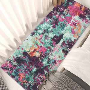 Modern Abstract Washable Rug for Living Room, Stain Resistant Non-Shedding Area Rug for Bedroom, Dining Room, Home Office - 1 of 4