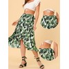 Allegra K Women's Tie Waist Hawaiian Tropical Floral Wrap Midi Skirt - 2 of 4