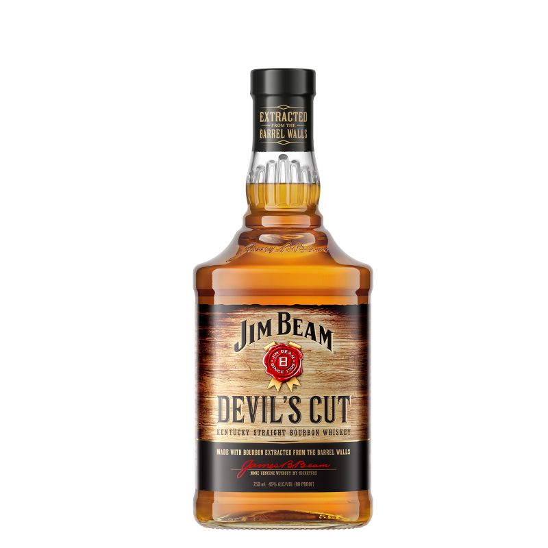 Jim Bean Devils Cut Straight Bourbon Whiskey - 750ml Bottle, 1 of 6