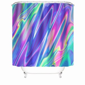 Reflective Color Shower Curtains for Bathroom Waterproof Fabric Bath Curtain Durable Soft Stylish Bathroom Decor 72x72 Inch - 1 of 1