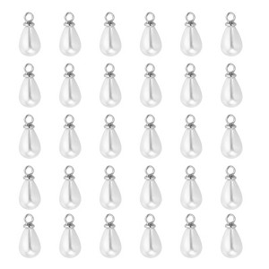 Unique Bargains Metal Bulk Elegant DIY Crafts Jewelry Making Pearl Pendant 50 Pcs - 1 of 4