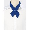 Allegra K Women's Solid Adjustable Button School Uniform Criss-Cross Bow Ties - 3 of 4
