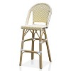 Arely  2pk Wicker Patio Bar Height Chairs - Yellow/White - miBasics - 2 of 4