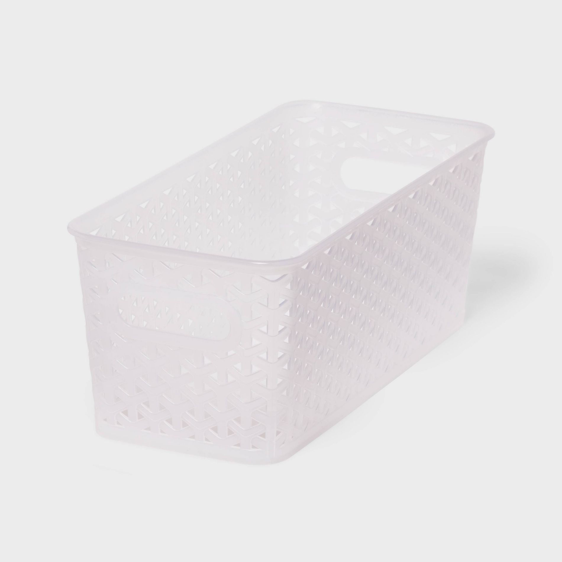 Y-Weave Half Medium Decorative Storage Basket Translucent - Brightroom™: Portable, Clear Plastic Storage Bins