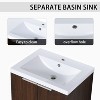 Okak Floating Bathroom Vanity with Sink Combo, Bathroom Sink Vanity with Soft Close Doors/Cabinets, Bathroom Sink Cabinet for Bathroom,Oak - 3 of 4