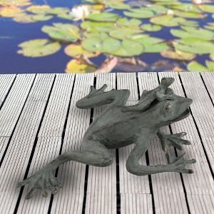 SPI Home Mama and Baby Garden Frogs – Cast Aluminum Outdoor Sculpture, Whimsical Nature Accent, 6.5" Tall - 1 of 4