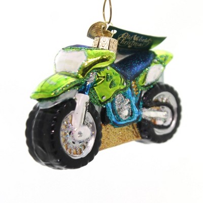 Old World Christmas 2.75" Motocross Bike Off Road Motorcycle  -  Tree Ornaments