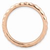 Black Bow Jewelry 2.25mm Stackable 14K Rose Gold Plated Silver Hammered Band - 2 of 4