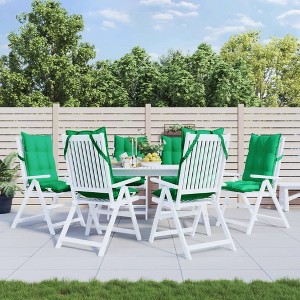 vidaXL Highback Chair Cushions 6 pcs Green Oxford Fabric - 1 of 4