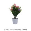 Unique Bargains Artificial Plants Carnation Flower Pot Plastic 3.74"x3.74"x12.6" 1 Pc - 3 of 4