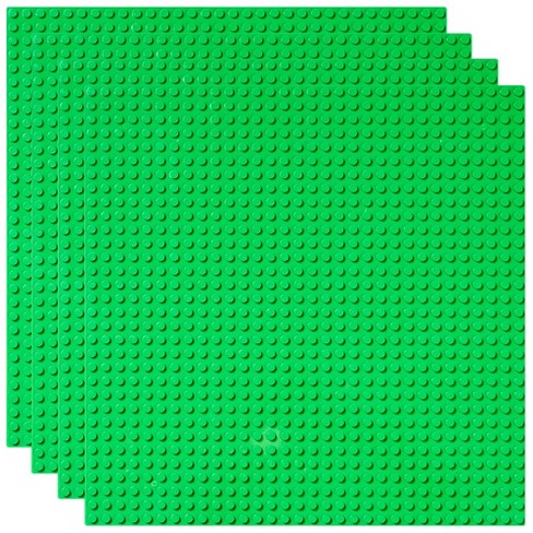 Strictly Briks Large Classic Stackable Baseplates, For Building Bricks, Bases for Tables, Mats, Green, 4 Pack, 10x10 Inches - image 1 of 4