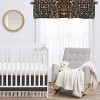 Sweet Jojo Designs Girl Window Valance Treatment 54in. Boho Floral Wildflower Black Orange and Blue - 3 of 4