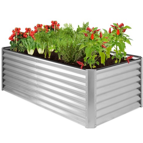 Best Choice Products 6x3x2ft Outdoor Metal Raised Garden Bed, Planter ...