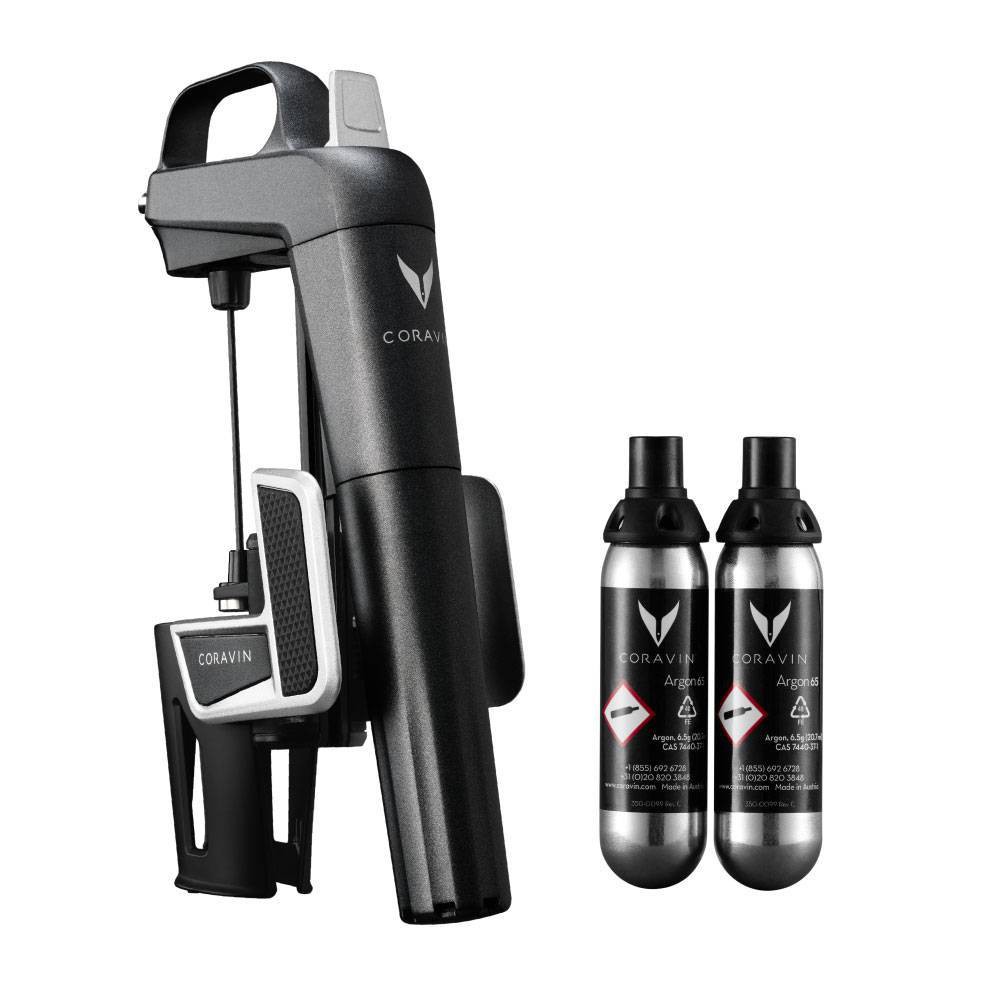 Coravin Model Two Premium - Wine Preservation System, Includes 2 Argon Capsules, Graphite