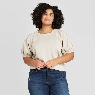 plus size short sleeve sweatshirts