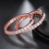Hoop Earrings for Women Gold Plated Clear Cubic Zirconia Ginger Lyne Collection - 2 of 4