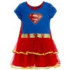 Warner Bros. Justice League Supergirl Girls Cosplay Costume Dress Leggings Cape and Headband Newborn to Big Kid  - 3 of 4