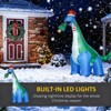 SEVOBAL Inflatable Holiday Decorations 11FT Blow Up Christmas Decor Long Christmas Inflatables Outdoor Xmas Decorations Dinosaur, Green, 40"*150"*126" - 3 of 4