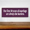 Slickblue Marriage Humor Wood Sign, 3.5x10 Solid Pine, Routed Slot & Shelf Edges, Multiple Colors - 3 of 3