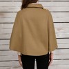 Women's Capelet Shawl Short Cloak Cape Wraps Cardigan Dressy Cloak for Wedding PartyonesizeKhaki - 2 of 3