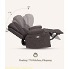 Living Room Electric Recliner Chair w/ Massage and Heat, Faux Leather Swivel Rocking Recliner for Adults w/ Remote Control, Cup Holders, Lounge Chair - 3 of 4