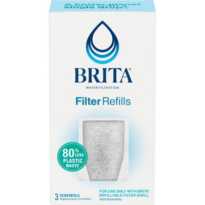 Brita Refillable Water Filter Refills 3-Pack