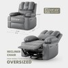 Oversized Swivel Recliner Chair with Heat & Massage - 360° Rotation Manual Rocking Chair - 2 of 4
