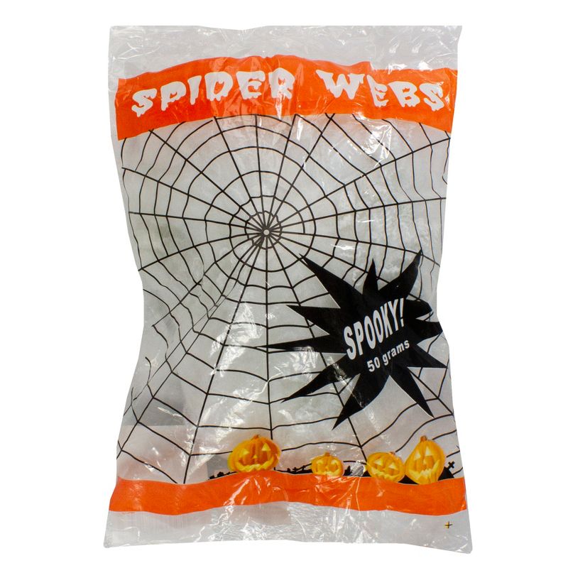 Northlight 10" Stretchable White Spider Web Halloween Decoration, 1 of 4