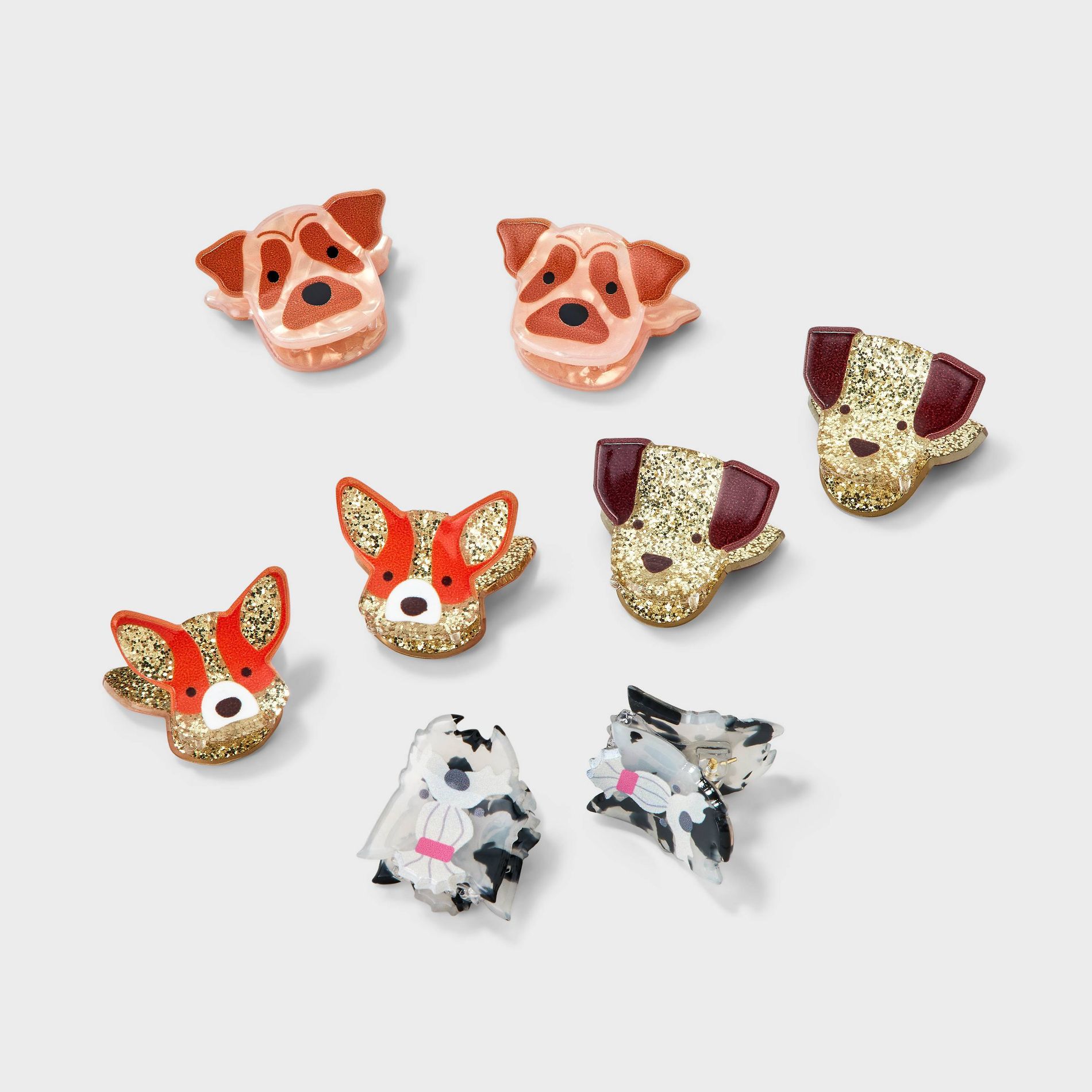 Girls' 8pk Mini Puppy Claw Clip Set - Cat & Jack™