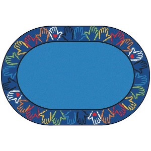 Carpets for Kids Hands Together Learning Rug, Oval - 1 of 4